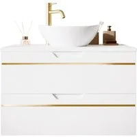 Lookway Badmöbel-Set OPIUM I 60 cm Hängeschrank Weiß matt mit Soft-Close
