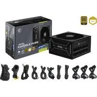 MAG A1000GLS PCIE5, PC-Netzteil schwarz, 1x 12VHPWR, 4x PCIe, Kabelmanagement, 1000 Watt