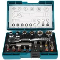 Makita Bit-Set B-54081, 21-St., 21-tlg. inkl. Ratsche und Aufbewahrungskoffer