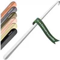 JK Trade Schuhlöffel 72cm Edelstahl poliert (1-tlg., extra lang & stabil), Metall Schuhanzieher lang zum Stehen, Aufhängbar, 2mm Extra Stabil