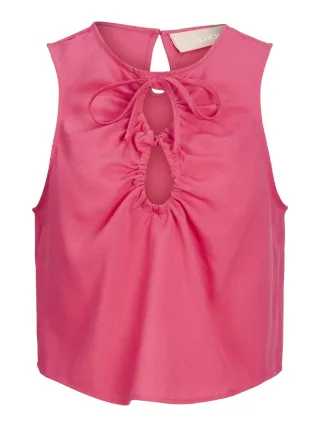 JJXX - JXLYDIA CROPPED SL TOP WVN raspberry sorbet - Gr. - S