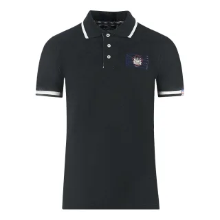 Aquascutum - "London" Poloshirt für Herren/Damen Unisex (Schwarz)