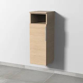 Sanipa 3way Mittelschrank mit 1 Tür und 1 offenem Fach, Eiche-Nordic, UM13048 UM13048
