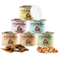 Pfotenliebe Schnupperpaket für Hunde 6x200g, Nassfutter für: Hunde