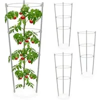 relaxdays Rankhilfe 45 cm 4er Set grau