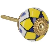 Guru-Shop Möbelknopf Kleiner Möbelknopf aus Keramik, Möbelknauf..