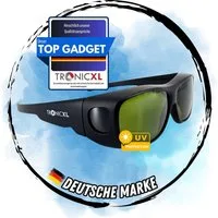 TronicXL Arbeitsschutzbrille Grow UV Schutzbrille LED Vollspektrum für Growbox Growroom Zubehör, (1St), Pflanzen Lampen Schutz Brille Hydroponik IR & UV