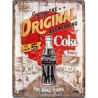 Nostalgic-Art Metallschild Blechschild 30 x 40 cm - Coca-Cola - Original Coke Highway 66