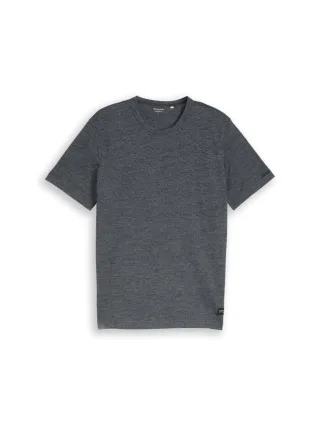 Tom Tailor - T-Shirt in Melange-Optik blau - Gr. - XXL