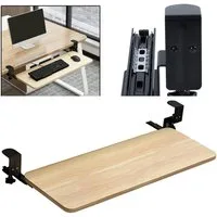 HEYHIPPO Anbautisch Computertisch-Untertischhalterung, ausziehbare Tastaturablage, Schreibtischverlängerung Augenschutz Maus-Aufbewahrungsregal, Computertisch, erweitertes Tablett, Tastaturablage, lochfrei
