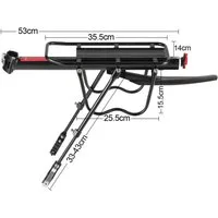 Clanmacy Fahrrad-Gepäckträger Fahrrad Gepäckträger für hinten Mit Schutzblech Rücklicht, verstellbar