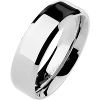 Taffstyle Fingerring Herren & Damen Ring Edelstahl silbern Größe 62 (19.7) Breit 8mm (Trauring Hochzeitsring), Herrenring Damenring Freundschaftsring Paarring Partnerring Ehering