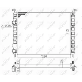 NRF Motork?hler gel?tet Fiat Palio Strada 1,9