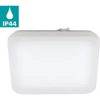 EGLO LED Deckenleuchte FRANIA Deckenlampe, weiß, geringe Aufbauhöhe, 1x14,6 Watt, Büro, IP44, LED fest integriert, Warmweiß, Wohzimmer, Küche, Esszimmer, Flur, modern, 1600 Lumen, 30x30x7cm
