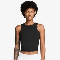 Nike Tanktop W NK ONE FITTED DF CROP TANK abgerundeter Saum, Tanktop-Form, aus Polyester und Elasthan