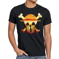 style3 T-Shirt Pirate Sunset one piece japan anime luffy manga monkey ruffy