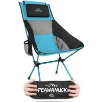 normani Campingstuhl Ultraleichter Campingstuhl Peawanuck, Outdoorstuhl Hochlehner Faltstuhl Strandstuhl Anglerstuhl
