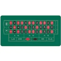 relaxdays Spieltisch Roulettematte 60x120 cm in Grün