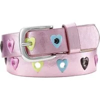 Playshoes Taillengürtel PU-Gürtel Herzchen pink