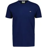 Gant T-Shirt SLIM PIQUE SS T-SHIRT aufgestickte GANT-Wappengrafik auf der Brust