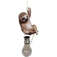 colourliving Tierfigur Solar-Gartenfigur Faultier zum Aufhängen – Wetterfeste LED-Dekoleuchte (1 St), mit Dämmerungssensor und einem manuellen Ein-/Ausschalter