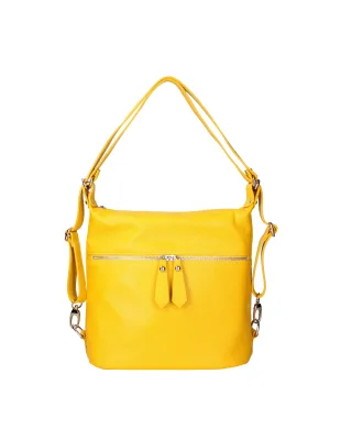 Viola Castellani Umhängetasche in einem Rucksack umwandelbar Frauen YELLOW