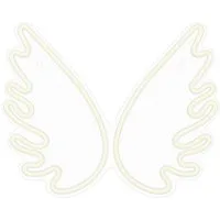Forever Light LED Dekolicht Neon PLEXI LED WINGS weiß FPNE09X Forever Light, LED fest integriert, Warmweiß, Dimmerfunktion, USB-Stromversorgung, homogenes Lichtbild