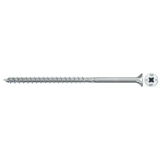 Fischer Spanplattenschraube 5,0x100 PowerFast FPF II CZP BC, Senkkopf, Kreuzschlitz PZ, Teilgewinde - 670409