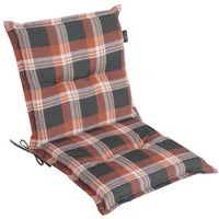LILENO HOME Polsterauflage Gartenstuhl Niedriglehner Auflage, bequeme Sitzauflage für Gartenmöbel, (1 St., 1er Set), Polsterauflage Karo Rot, Sitzpolster für Klappstühle