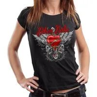 GASOLINE BANDIT® T-Shirt Damen Lady Biker-Shirt: Biker Babe