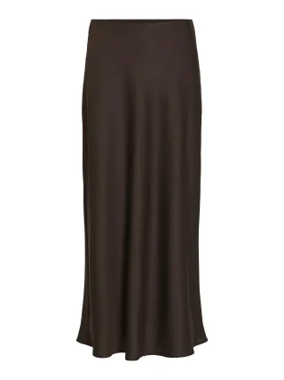 VILA - VIELLETTE HW MIDI SKIRT - NOOS Coffee Bean - Gr. - 34