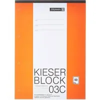 BRUNNEN Collegeblock BRUNNEN KIESER-Block DIN A4 Lineatur 03C 9mm 50 Blatt gelocht