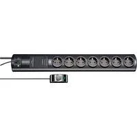 Primera-Tec Steckdosenleiste Comfort Switch Plus 7-fach schwarz, 2 Meter, 19.500A Überspannungsschutz, externer Schalter