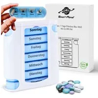 Smart-Planet Pillendose Tablettenbox - 7 Tage 4 Fächer - morgens mittags abends nachts