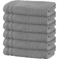 Erwin Müller Handtuch Handtuch "Heidelberg" 6er-Pack, Walk-Frottier Uni