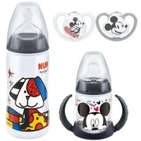 NUK Babyflasche NUK Micky Babyschnlller+Trinklernbecher mit Britto Flasche