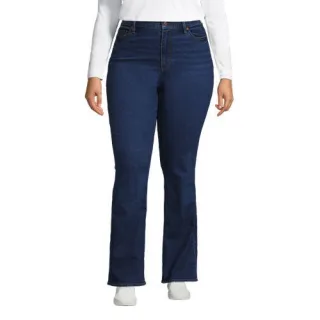 Recover Bootcut-Jeans High Waist, Damen,  Blau, by Lands' End