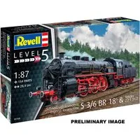 Revell® Modellbausatz Schnellzuglokomotive S3/6 BR18 mit Tender, Maßstab 1:25, Made in Europe