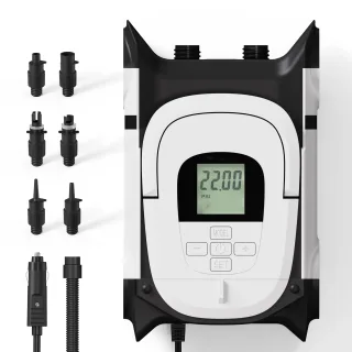 WaveRite/Gicle AP-882L Portable Paddle Board Pump Electric 22PSI Inflator Pump DC12V Dual Stage Air & Auto-Off Suitable