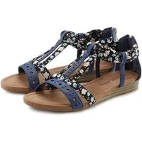 LASCANA Sommerschuh Sandale Sandalette, Sommerschuh mit Riemchen im Festival-Look VEGAN