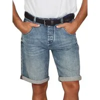 DENIMFY Jeansshorts Herren Shorts DFBo Regular Fit Bermudashorts mit Gürtel