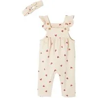 vertbaudet Jumpsuit Baby-Set, Recycling-Polyester