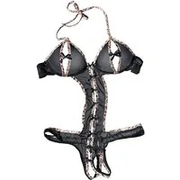 petite fleur gold Body-Ouvert mit Bügel, aus leicht transparentem Material, sexy Dessous, Reizwäsche