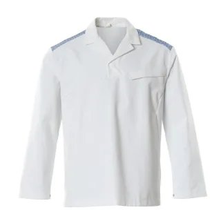 MASCOT Herren Schlupfkasack FOOD & CARE Weiß / Azurblau 3XL - 20252-442-0691-3XL