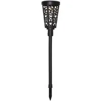 STAR TRADING LED Solarleuchte Solar-Wegleuchte Sinnia, Tageslichtsensor, LED fest integriert, Warmweiß, stimmungsvolles Lichtmuster, Dämmerungssensor