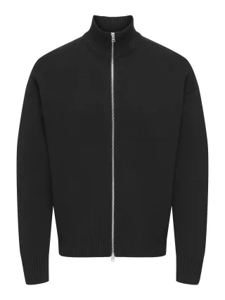 ONLY&SONS - ONSBLAKE DS HIGH NECK CARDIGAN KNIT NOOS Black - Gr. - XXL