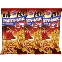 XOX Knabberei, XOX Partymix Paprika Style Kartoffel Weizen Snack 300g 3er Pack