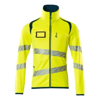 MASCOT Herren Fleecepullover mit Reißverschluss ACCELERATE SAFE Hi-vis Gelb / Dunkelpetroleum 4XL - 19103-315-1744-4XL