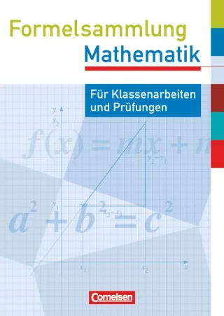 Formelsammlungen Sekundarstufe I - Westliche Bundesländer (außer Bayern): Formelsammlung Mathematik. Sekundarstufe I - Westliche Bundesländer (außer Bayern) / Prüfungseinleger Mathematik