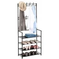 relaxdays Garderobenständer mit Schuhregal